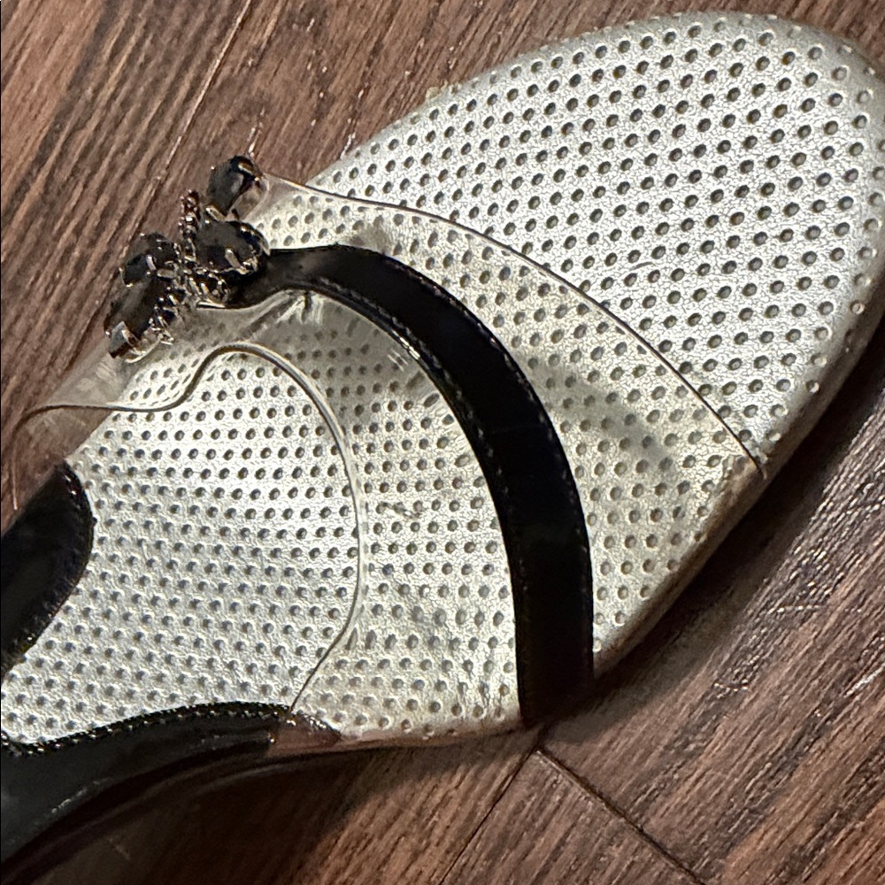Classified Black Sandals with Silver Accents - Picture 4 of 6